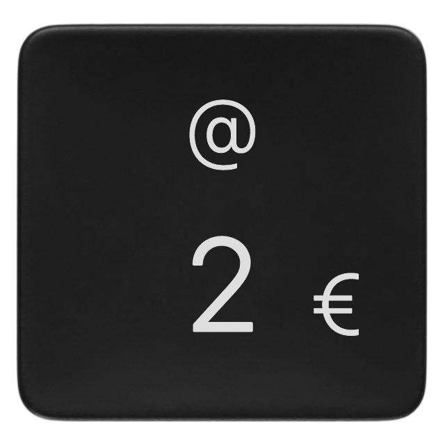 MacBook Replacement Key 2 / @ / € – Keycap for MacBook Air & Pro 2019–2026 (UK ISO)